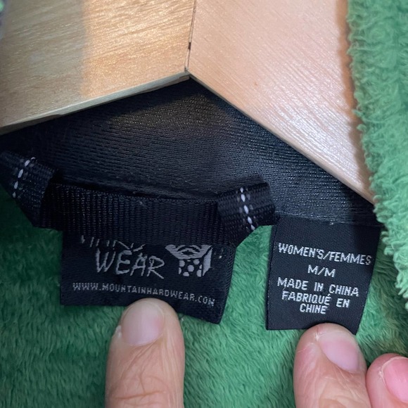 Mountain Hard Wear Hardware Green Sherpa Fleece Full Zip Jacket Sweater Medium - Picture 3 of 11